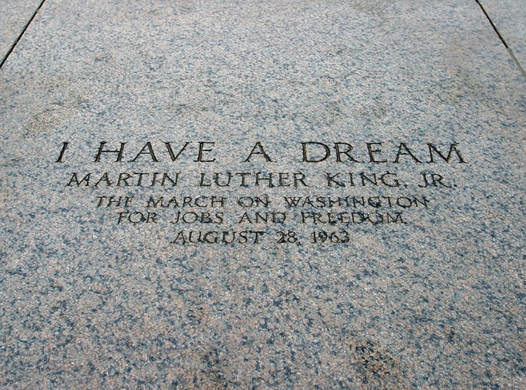 A memorial for Martin Luther King Jr. at the National Center for Civil and Human Rights. 
