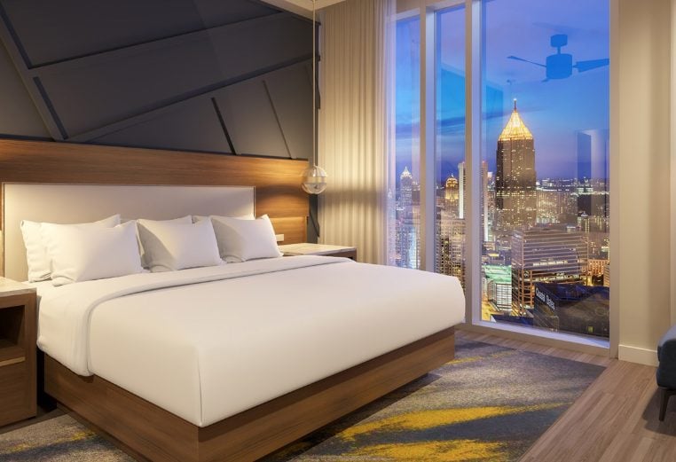Presidential Master Bedroom with a downtown Atlanta view.