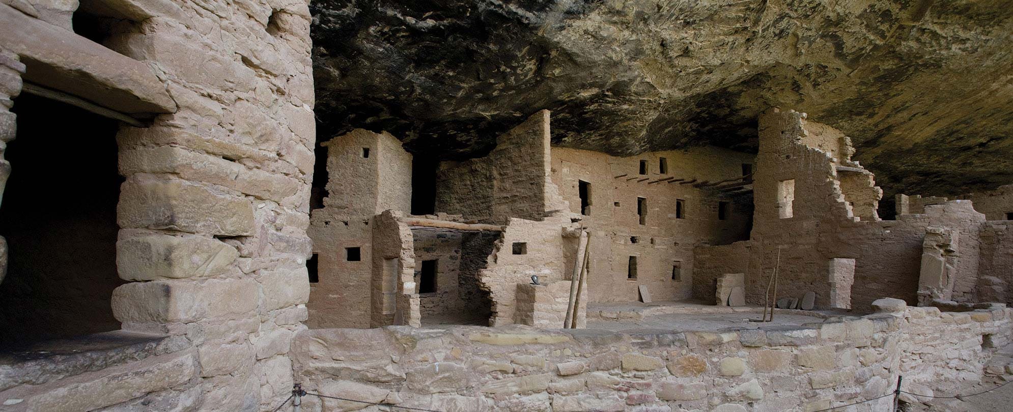 One of the ancient Pueblo people cliff dwellings at Mesa Verde National Park in Colorado