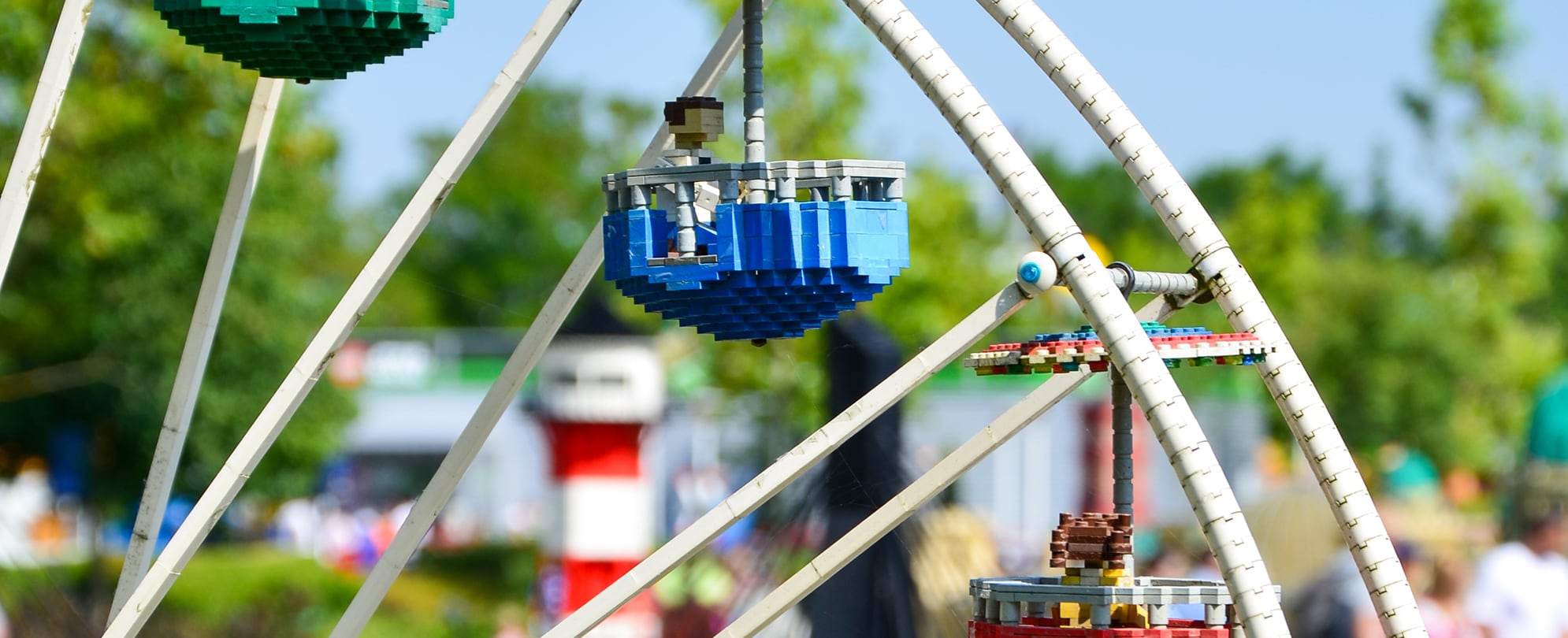 A ferris wheel made of legos at Legoland, a theme park in Orlando, Florida. 
