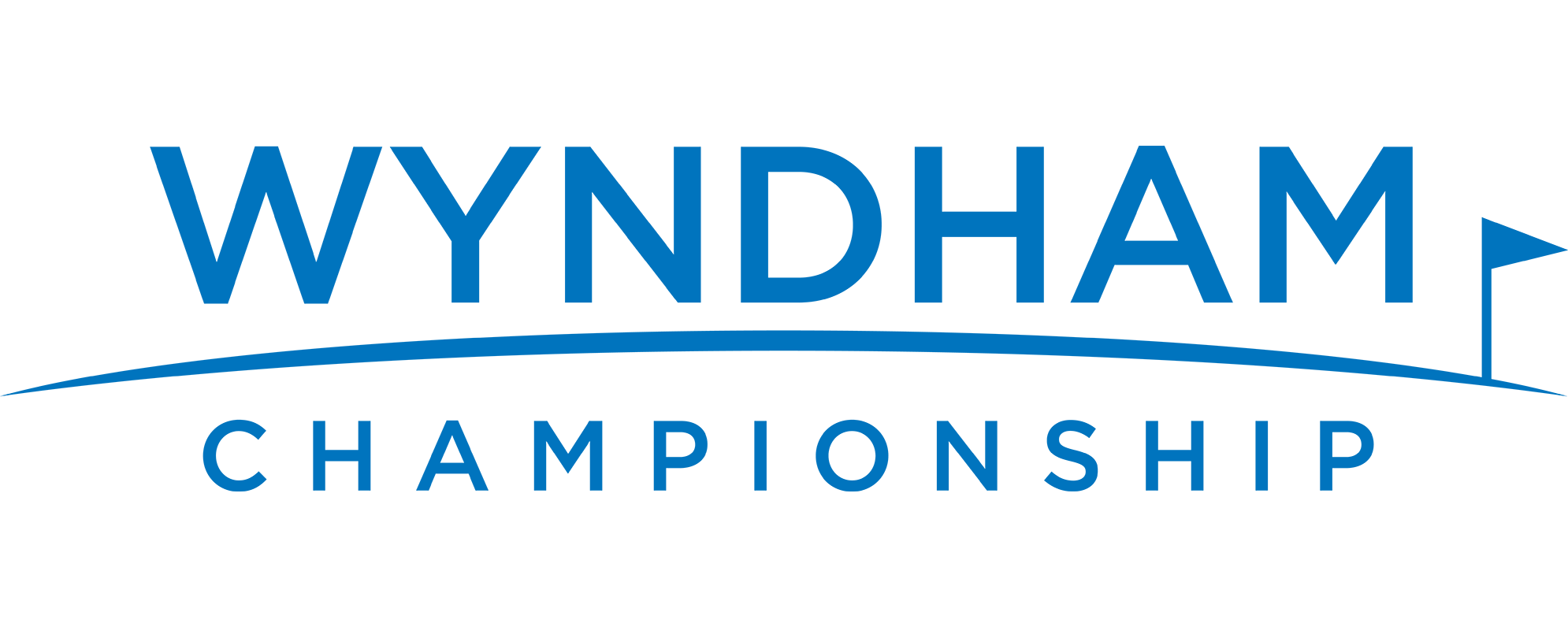 Wyndham Championship logo with a triangle golf flag.