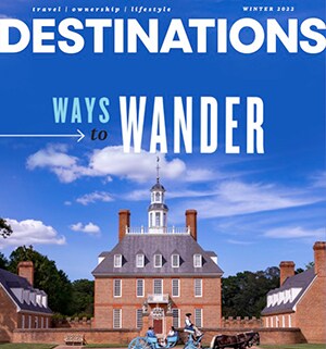 Club Wyndham Winter 2022 Destinations Magazine Cover