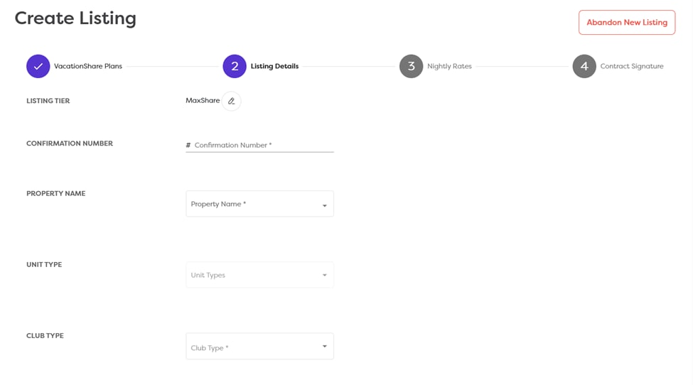 create listing details