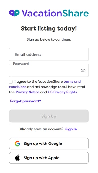 choose how to sign up