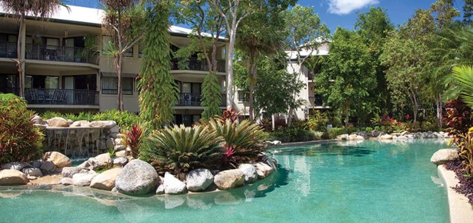 The resort pool at WorldMark South Pacific Club by Wyndham Cairns. 